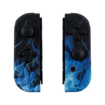 Экстремальный чехол для контроллера Blue Flame для Nintendo Switch JoyCon и OLED, сменный чехол с мягкой сенсорной рукояткой и полным набором кнопок