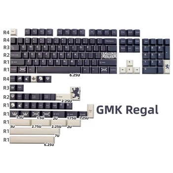 142 Ключа/набор GMK Regal Keycaps PBT Dye Subbed Key Caps Вишневый Профиль Keycap Для Брелка 65% 75% Anne GH60 GK64 Poker