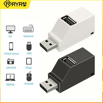 RYRA 1 шт., 3 порта, USB-концентратор, Мини USB 2,0, Высокоскоростной Концентратор, Разветвитель, коробка для Портативных ПК, поддержка Win95/98SE/Me/2000/XP/vista/Linux/Mac OS