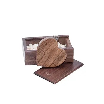 Деревянное сердце usb + подарочная коробка usb флэш-накопители U disk Pendrive 4 ГБ 8 ГБ 16 ГБ 32 ГБ 64 ГБ Свадебный подарок (более 1 шт бесплатного логотипа)