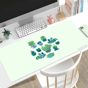 Игровой коврик для мыши Simple Green Plants XL HD Большой Пользовательский коврик для мыши XXL Коврик для мыши Офисный нескользящий коврик для стола