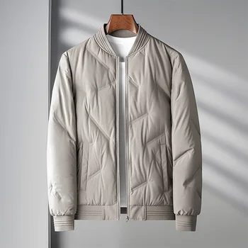 Осенне-зимняя новая деловая мужская простая пуховая куртка с бейсбольным воротником, мужская холодная куртка, мужская пуховая куртка, парки