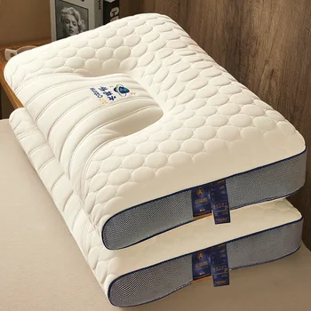 Эргономичная Ортопедическая подушка для шеи из пены с эффектом памяти, Подушка с медленным отскоком для сна в спальне, Расслабляющая Мягкая Удобная подушка